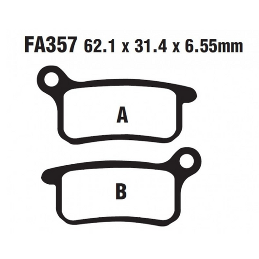 Pastillas de freno Husqvarna CR / TC 65 >2012 EBC - sinterizadas FA357R