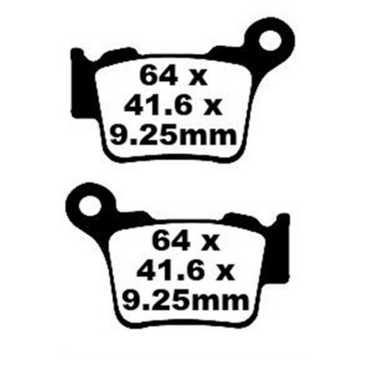 Pastillas trasera BMW G 450 X 08-11 EBC TT - carbono FA368TT