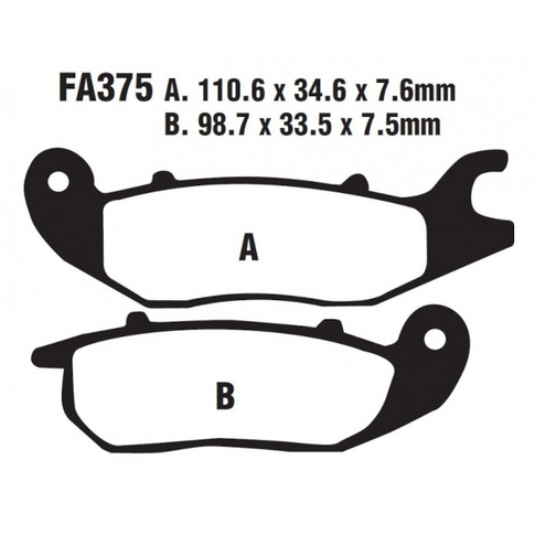 Pastillas de freno delanteras Honda CBF 125 09-15 EBC - orgánicas FA375
