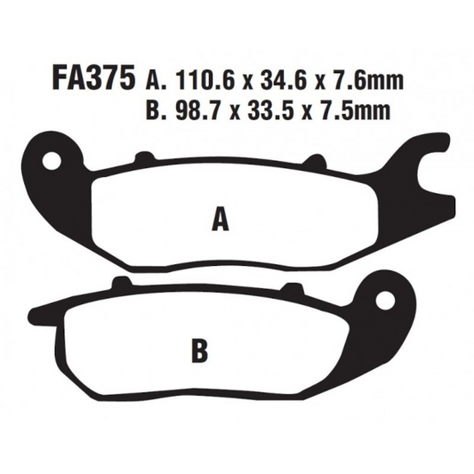 Pastillas de freno delanteras Honda CBF 125 09-15 EBC - orgánicas FA375
