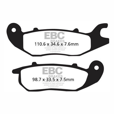 Pastillas de freno delanteras Honda CBF 125 09-15 EBC HH - sinterizadas FA375HH