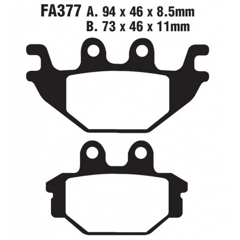Pastillas de freno traseras Yamaha MT 125 14-19 EBC - orgánicas FA377
