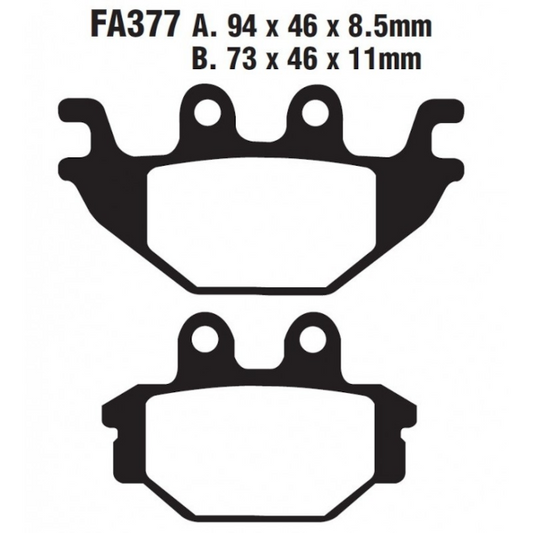 Pastillas de freno traseras Yamaha MT 125 14-19 EBC - orgánicas FA377