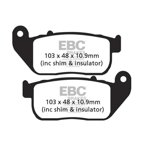 Pastillas de freno Harley Davidson XL 883-1200 EBC - orgánicas FA381