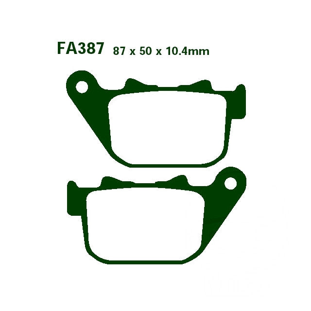 Pastillas de freno traseras Harley Davidson XL Sportster 883 >2004 EBC FA387