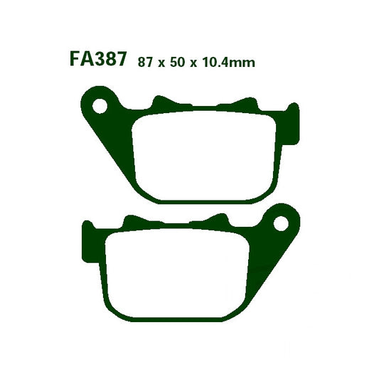 Pastillas de freno traseras Harley Davidson XL Sportster 883 >2004 EBC FA387