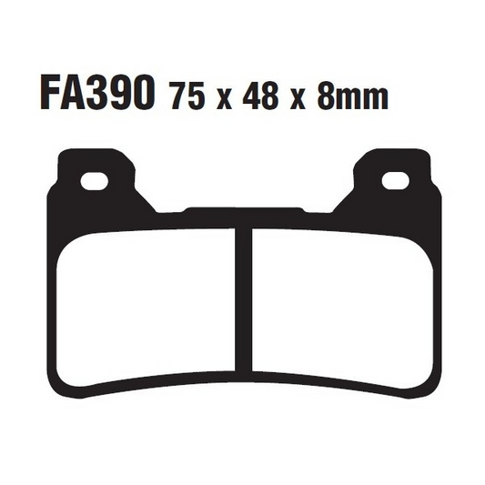Pastillas de freno delanteras Honda CBR 600/1000 >2008 EBC HH - sinterizadas FA390HH