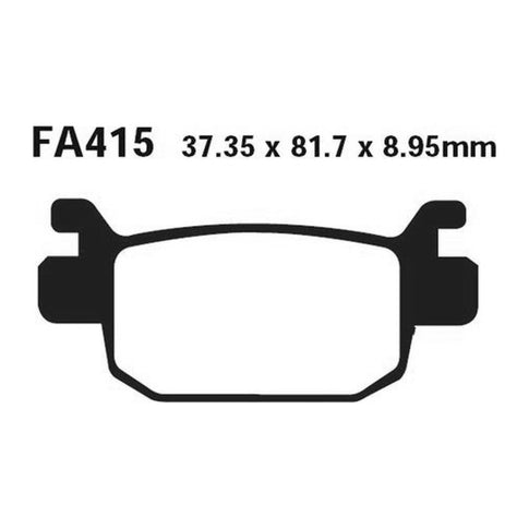 Pastillas de freno traseras Honda SH 125/300 >2013 EBC - organicas SFA415