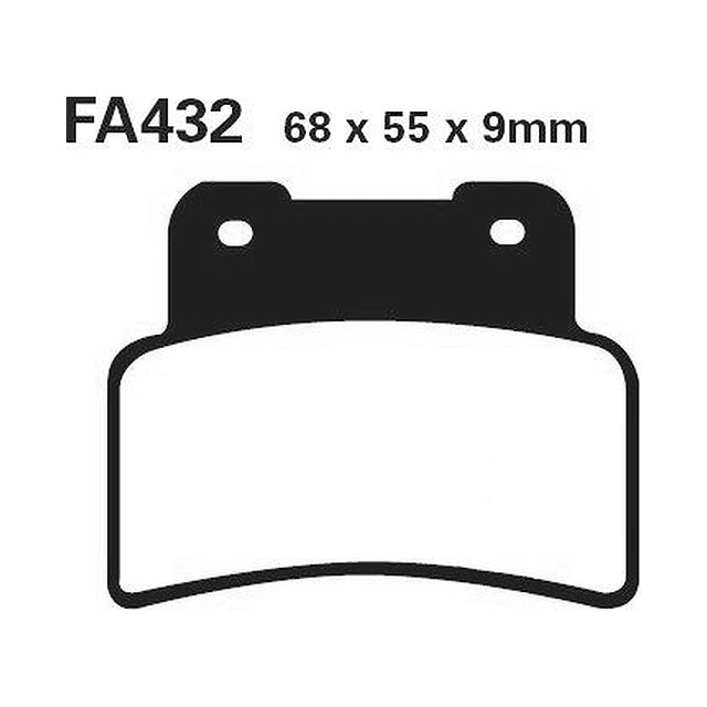 Front brake pads Yamaha YZF-R 125 14-18 EBC - organic