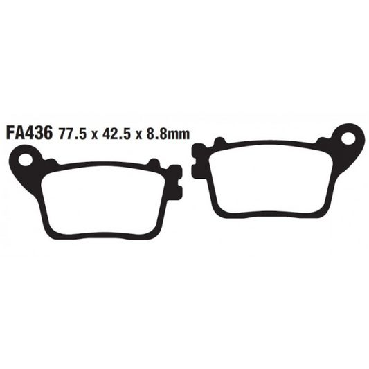 Pastillas de freno traseras Honda CB 600 F Hornet 07-11 EBC HH - sinterizadas FA436HH