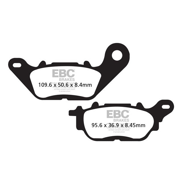 Pastillas de freno traseras Yamaha YBR 125 EBC - carbono SFAC464