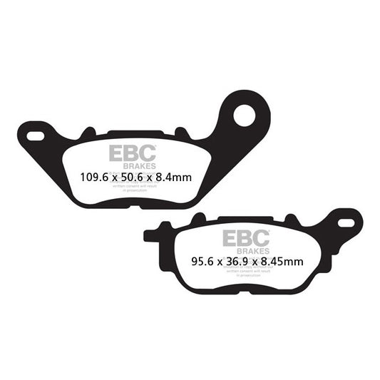 Pastillas de freno traseras Yamaha YBR 125 EBC - carbono SFAC464