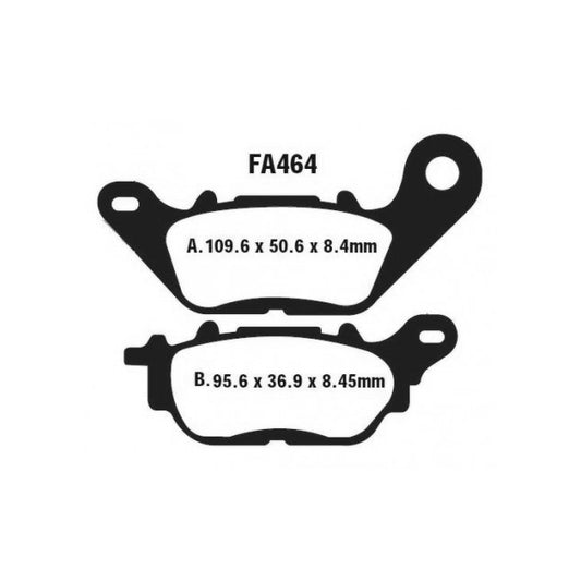 Rear brake pads Yamaha N-Max 125 15-24 EBC - organic