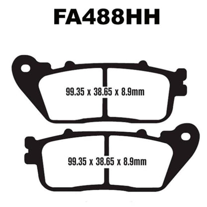 Pastillas de freno delanteras Honda VFR 800 / CB 1000 EBC HH - sinterizadas FA488HH