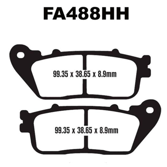 Pastillas de freno delanteras Honda VFR 800 / CB 1000 EBC HH - sinterizadas FA488HH