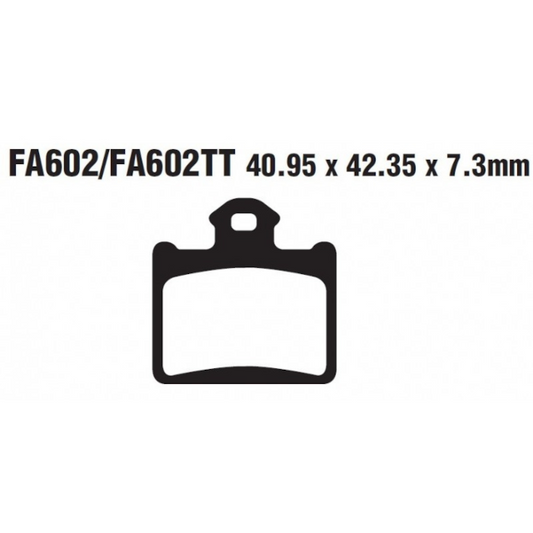 Pastillas de freno traseras KTM SX 85 / Husqvarna TC-85 EBC R - sinterizadas FA602R