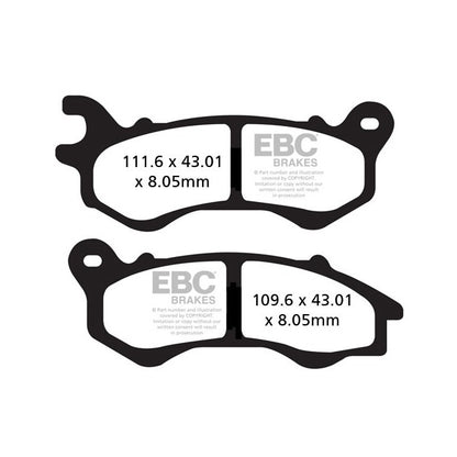 Pastillas de freno delanteras Honda SH 125 14-18 EBC - carbono SFAC603
