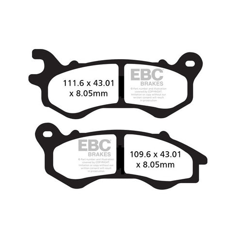 Pastillas de freno delanteras Honda SH 125 14-18 EBC - carbono SFAC603