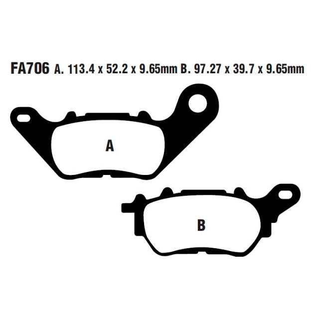 Pastillas de freno traseras Yamaha X-Max 125/300 19-23 EBC - organicas SFA706
