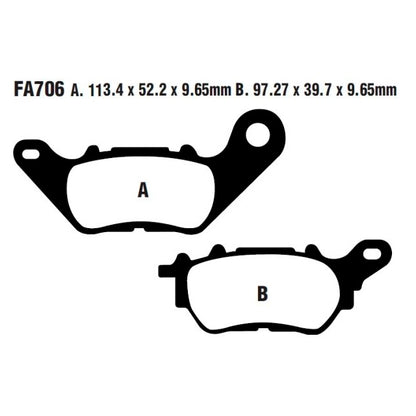 Pastillas de freno traseras Yamaha X-Max 125/300 19-23 EBC - organicas SFA706