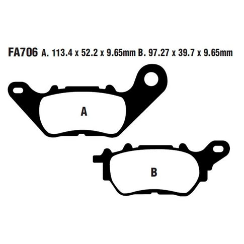 Pastillas de freno traseras Yamaha X-Max 125/300 19-23 EBC - organicas SFA706