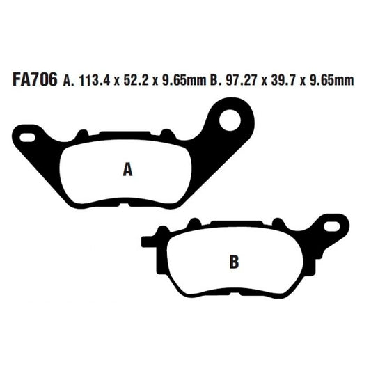 Pastillas de freno traseras Yamaha X-Max 125/300 19-23 EBC - organicas SFA706