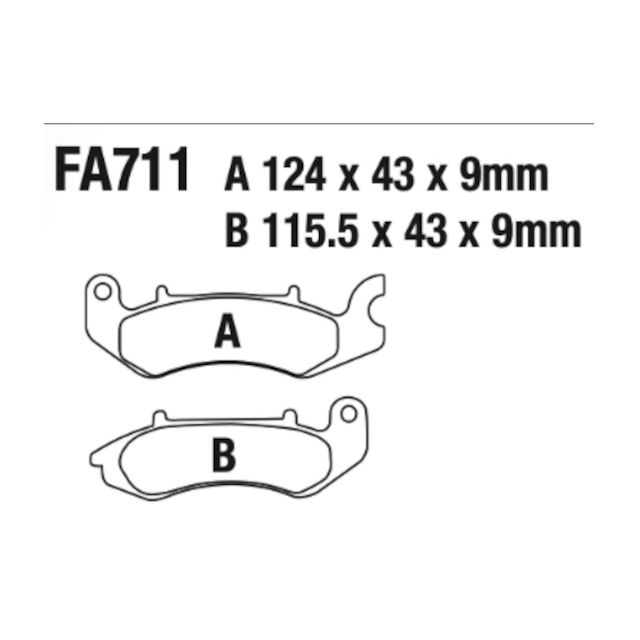 Pastillas de freno delanteras Benelli BN / TNT 125 18-22 EBC - orgánicas FA711