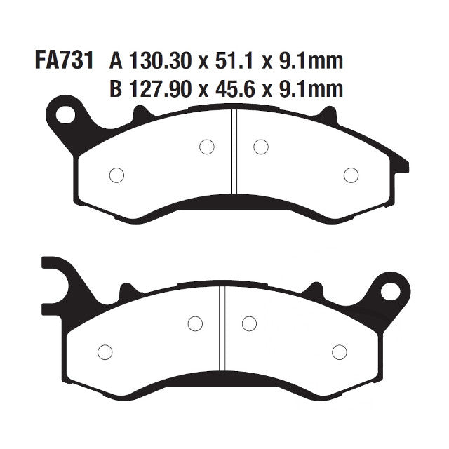 Pastillas de freno Lexmoto ZSX-F 125 i CBS EBC - carbono FA731TT