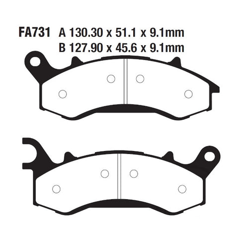 Pastillas de freno Lexmoto ZSX-F 125 i CBS EBC - carbono FA731TT