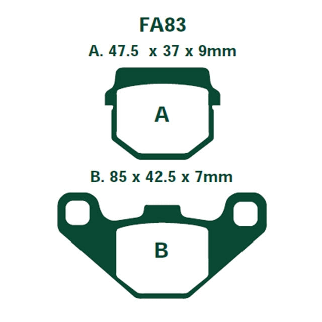 Pastillas de freno Yamaha Versity 300 02-04 EBC - carbono FA083TT