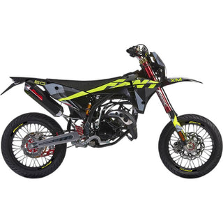 Fantic XM 50 Motard 2T competition E5 negro-amarillo