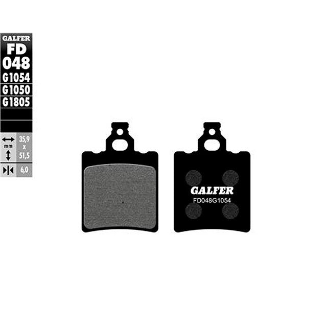 Pastillas de freno Derbi GPR 50/75 >1990 Galfer - orgánicas FD048G1054