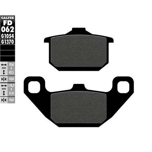 Pastillas de freno Kawasaki ZX 400 86-87 Galfer - semi-metal FD062G1054