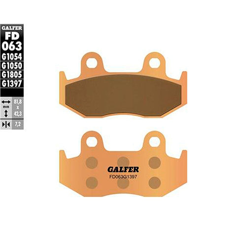 Pastillas de freno Honda CR 125/250/500 R 84-86 Galfer - sinterizadas FD063G1397