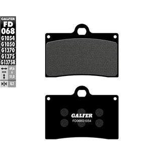 Plaquettes de frein Gas Gas SM 125/450 >2005 Galfer - semi-métal