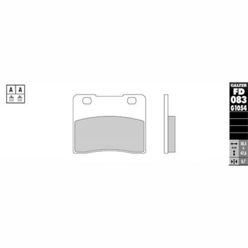 Pastillas de freno Suzuki GSX-R 400 / RG 250-500 / VL 1500 Intruder Galfer - semi-metal FD083G1651