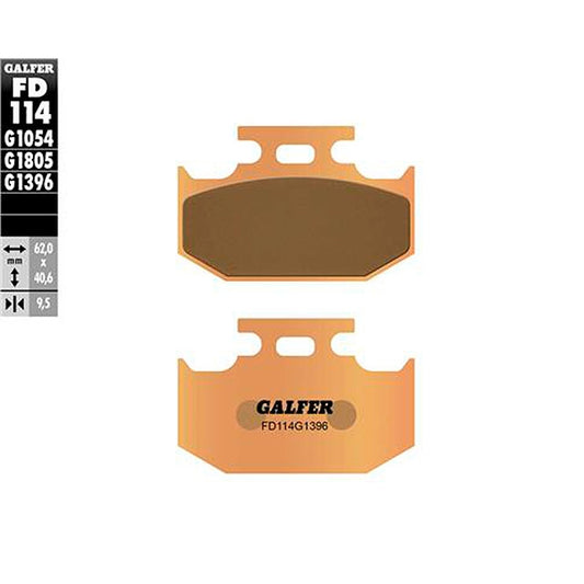 Pastillas de freno Kawasaki KX 80/125/250/500 Galfer - sinterizadas FD114G1396