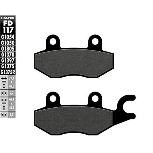 Pastillas de freno Daelim Roadwin 250 R FI >2011 Galfer FD117G1050