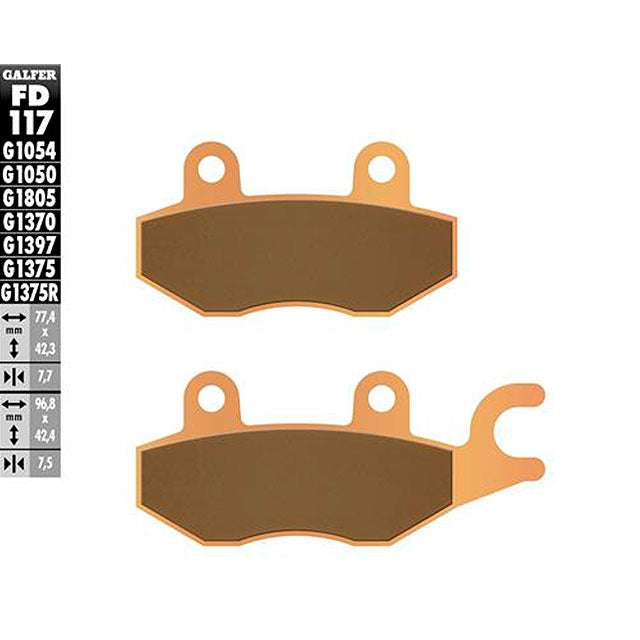 Pastillas de freno Kawasaki Ninja 400/500 Galfer - sinterizadas FD117G1397
