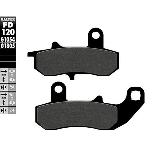 Pastillas de freno Suzuki DR 600/650/750/800 Galfer - semi-metal FD120G1054