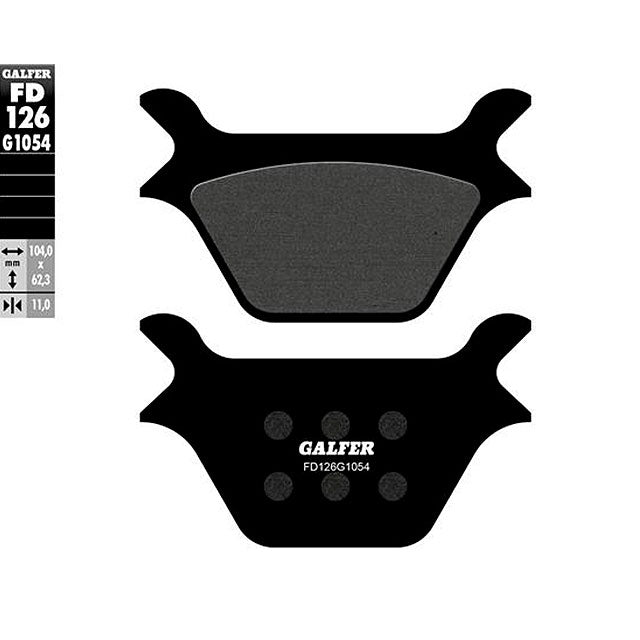 Pastillas de freno Harley Davidson XLH Series 1988 Galfer - semi-metal FD126G1054