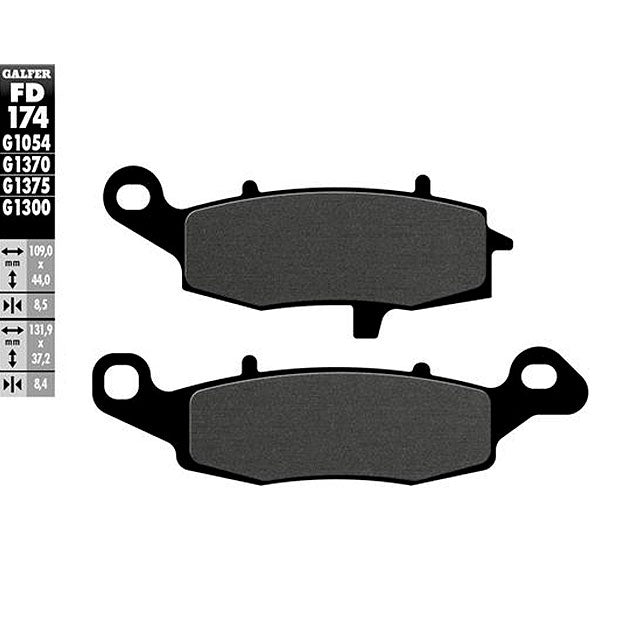 Pastillas de freno izquierdas Suzuki DL V-Strom 650 >2004 Galfer - semi-metal FD174G1054