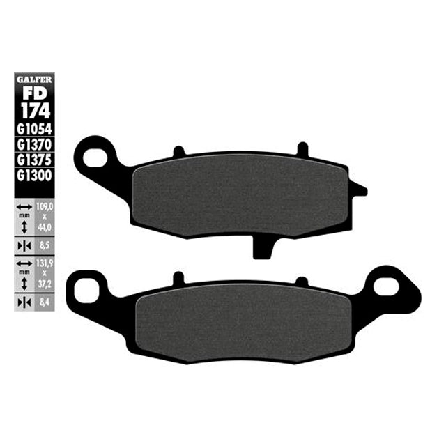 Pastillas de freno izquierdas Suzuki DL V-Strom 650 >2004 Galfer - sinterizadas