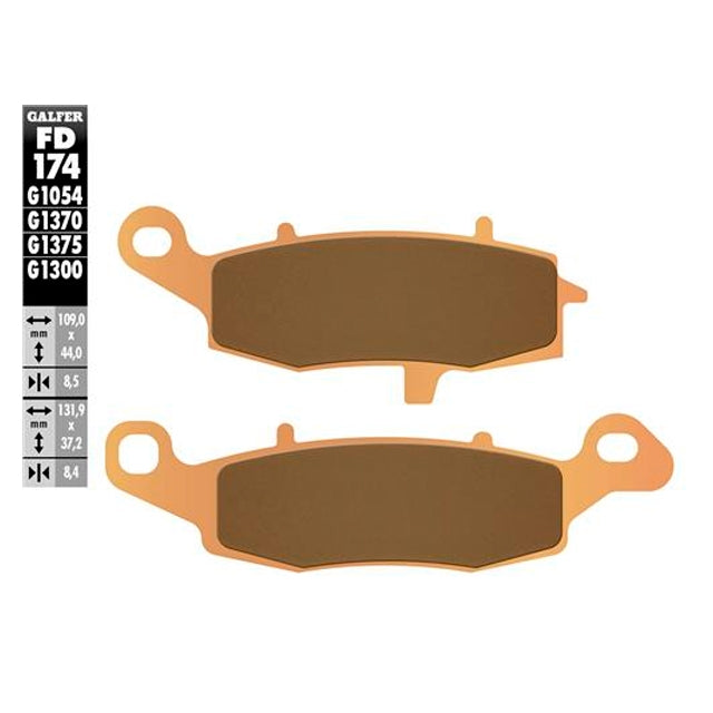 Pastillas de freno izquierdas Suzuki DL V-Strom 650 >2004 Galfer - sinterizadas sport FD174G1375