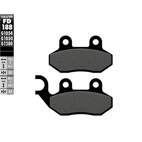 Pastillas de freno Peugeot Tweet 125/150 Galfer - semi-metal FD188G1054