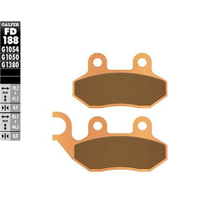 Pastillas de freno Peugeot Tweet 125/150 Galfer - sinterizadas FD188G1380