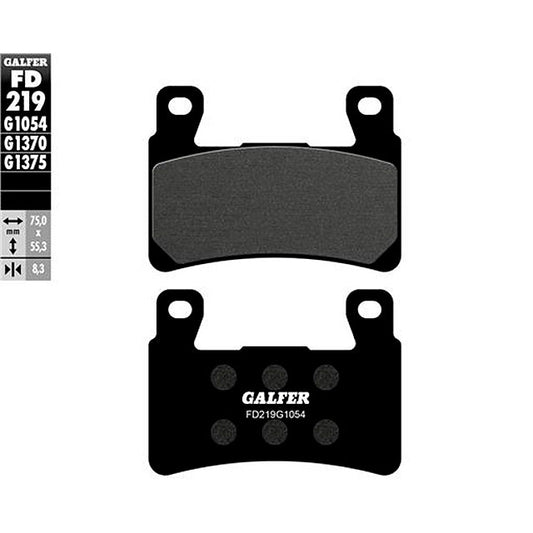 Pastillas de freno Harley Davidson FLDE Deluxe 1745 >2018 Galfer - semi-metal FD219G1054