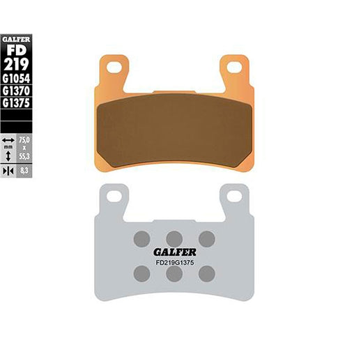 Pastillas de freno Harley Davidson FLDE Deluxe 1745 >2018 Galfer - sinterizadas sport FD219G1375