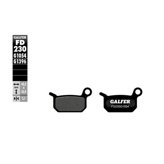 Pastillas de freno traseras KTM SX 65 / Husqvarna TC 50 Galfer FD230G1054