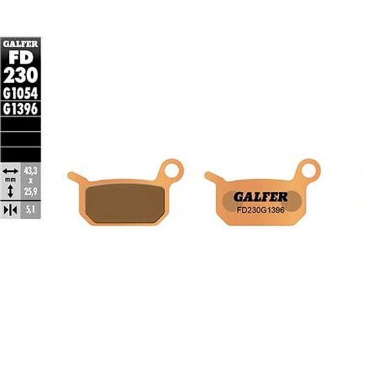 Pastillas de freno traseras KTM SX 65 / Husqvarna TC 50 Galfer - sinterizadas FD230G1396